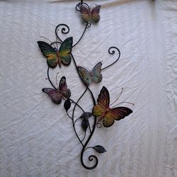 Colorful Metal Butterfly Wall Decor