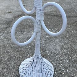 Vintage Wicker Guest Towel Holder 