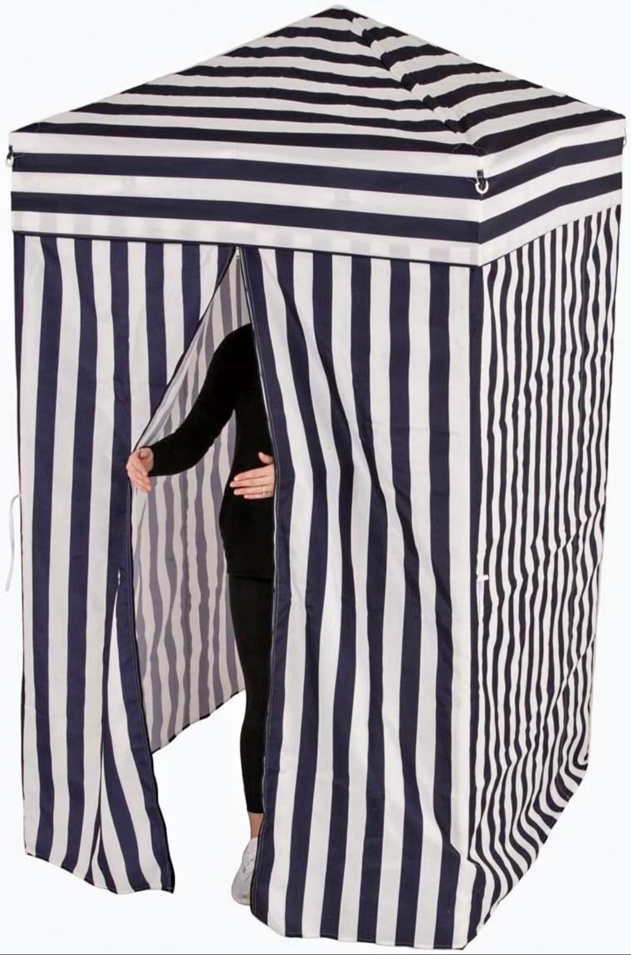 Impact Canopy 4' x 4' Portable Dressing Room, Pop Up Portable Changing Room, Navy Blue / White