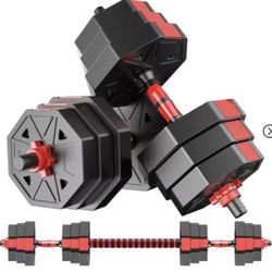 Adjustable Dumbbells And Standard Barbell