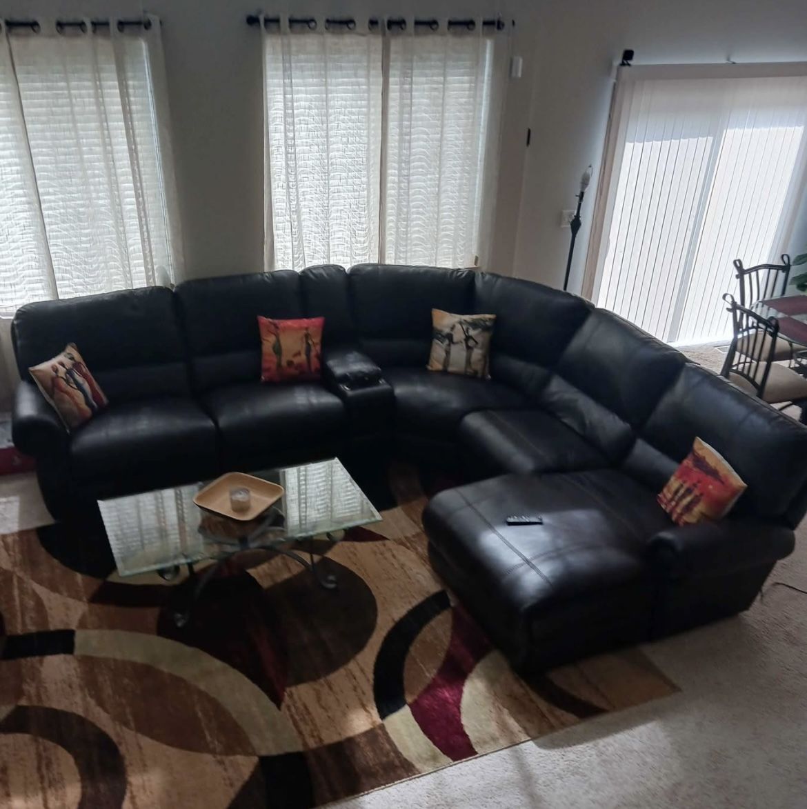 Beautiful Dark Brown Sectional Couch