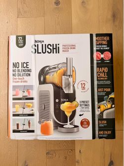 Brand New Ninja SLUSHi 72-Oz Frozen Drink Machine with RapidChill Technology, FS300 Gray