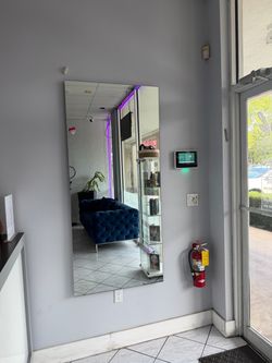 Large Frameless Full-Length Wall Mirror