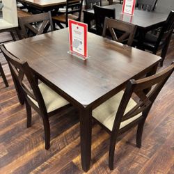 Hazel Brown 5 Pcs Dining Set