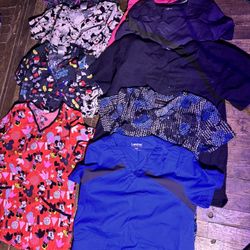 14 Scrub Shirts 
