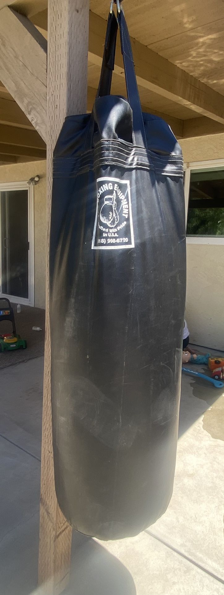 hanging punching bag for only 20 dollars