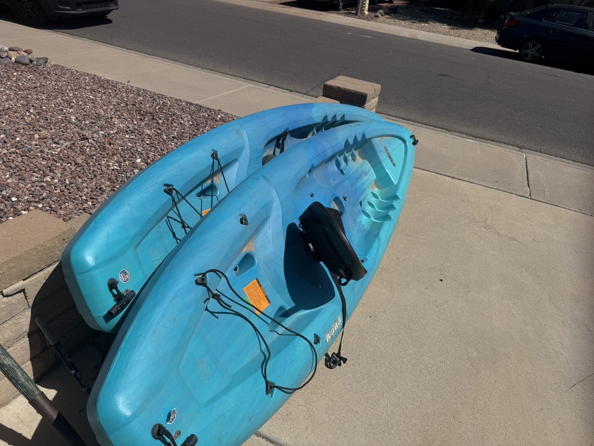 TWO Lifetime Kuna 100 Sit On Top Kayaks