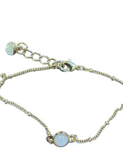 Brooks & York Nola rose quart 14kt gold plated bracelet, 6.5-7.75". NWT.