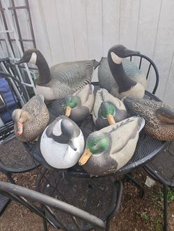 Price is firm.. eight assorted duck decoys
