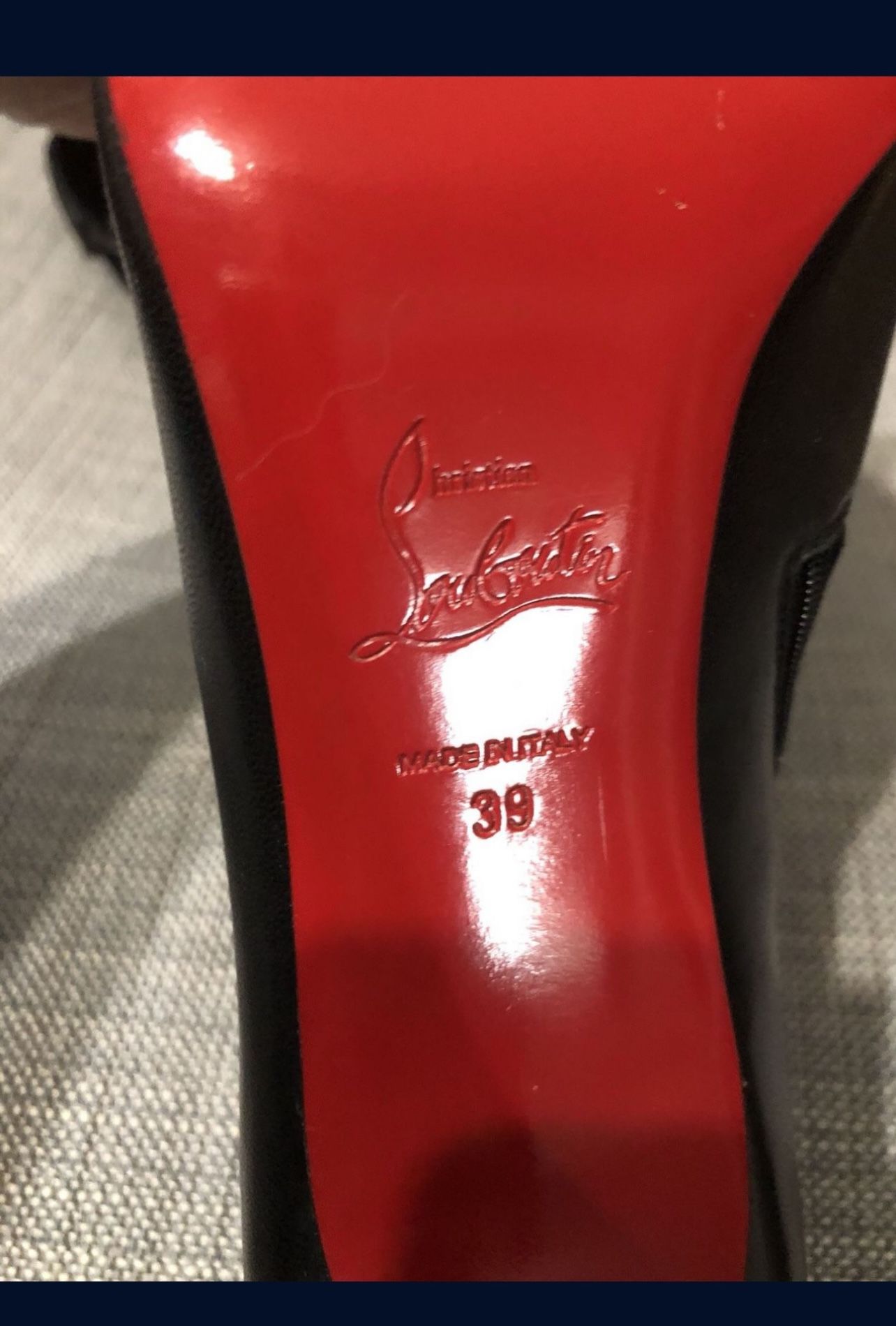 👠 Christian Louboutin 3”Stiletto Ankle Bootie Sz 39
