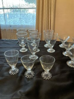 Vintage bubble glass set