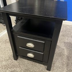 Bedroom Night Stand With Shelves 