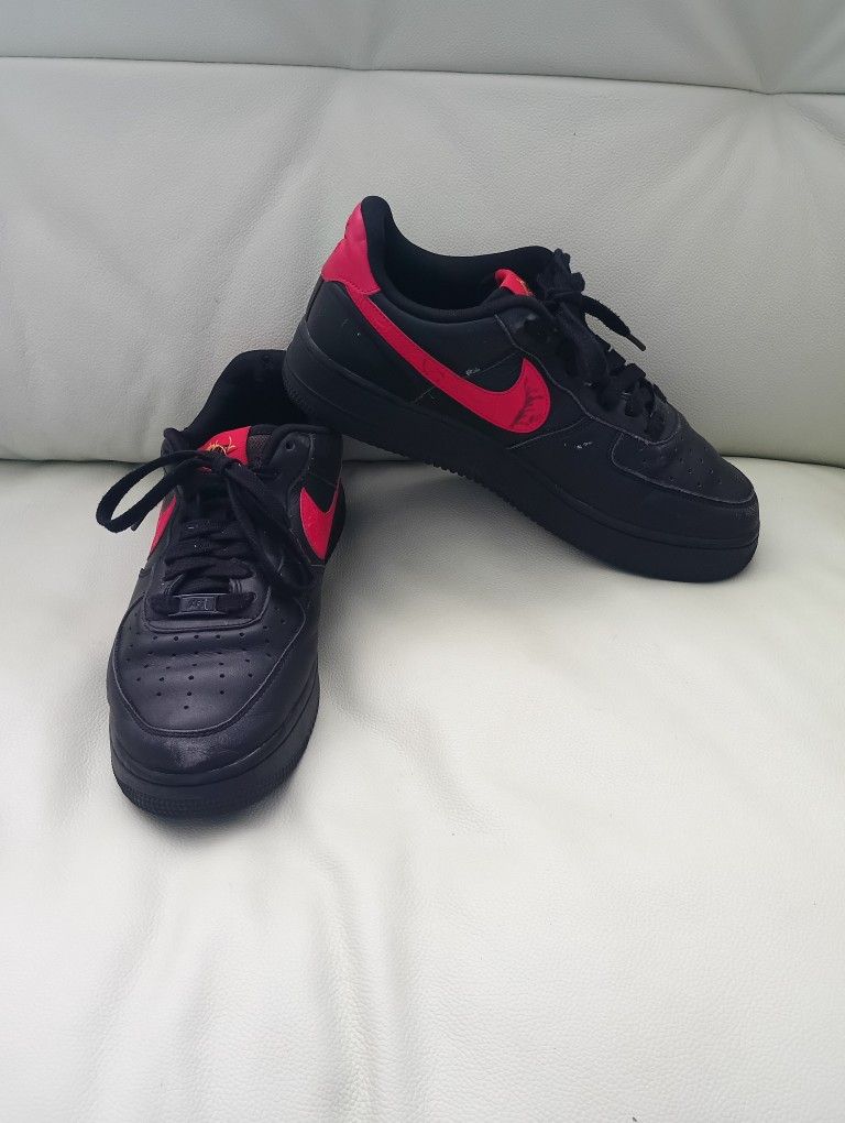 Nike Air Force 1 '07 LE Russian Floral Black Red shoes