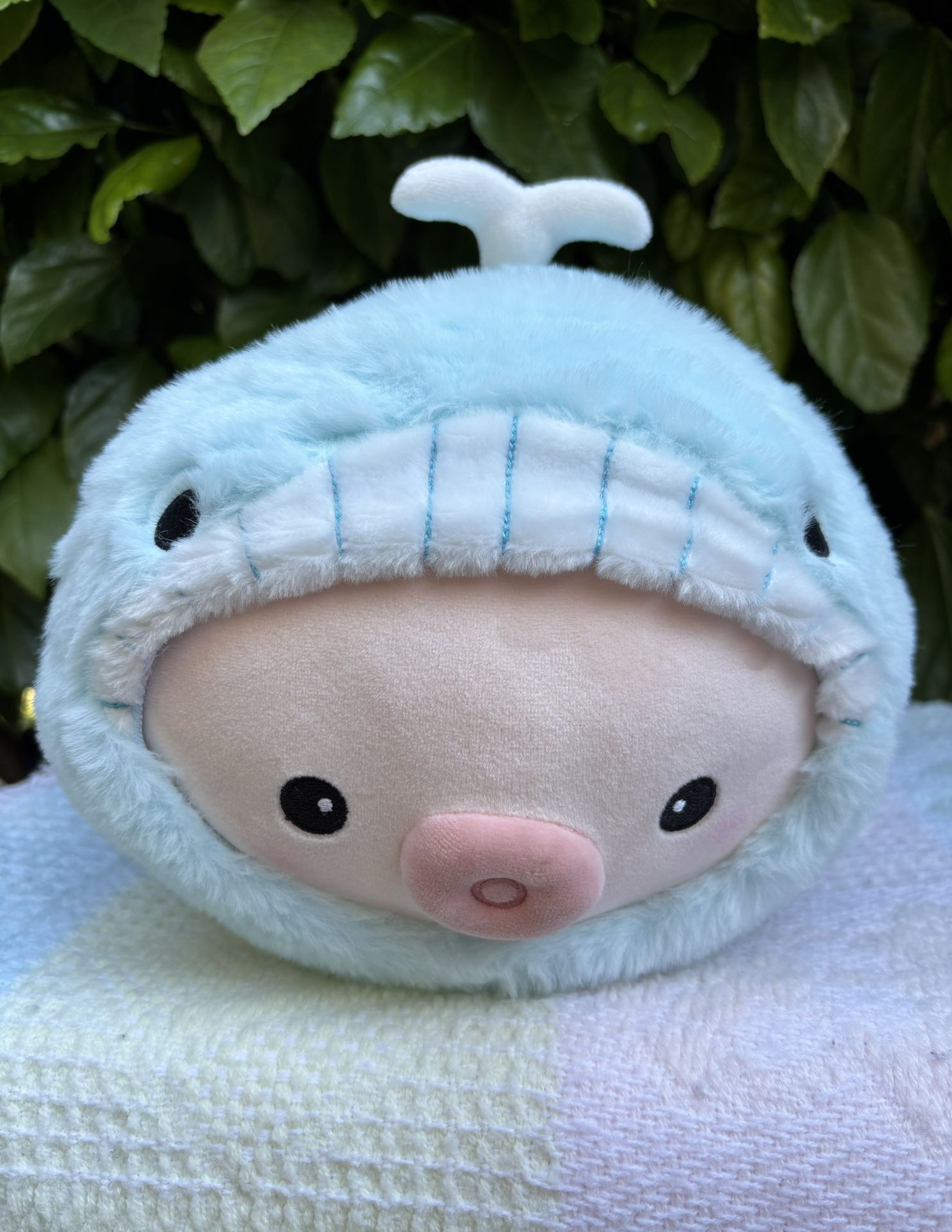 Takashoji 14” Blue Whale Kigurumi Pink Octopus Stuffed Animal Plush