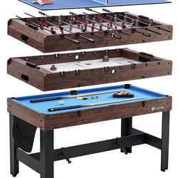 MD Sports 54” 4-in-1 Combo Game Table – Brand New in Box