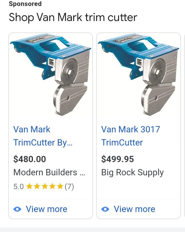 Van Mark Trim Cutter Break Accessory