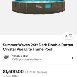 Crystal Vue Elite Summer Wave 26ft Outdoor Pool