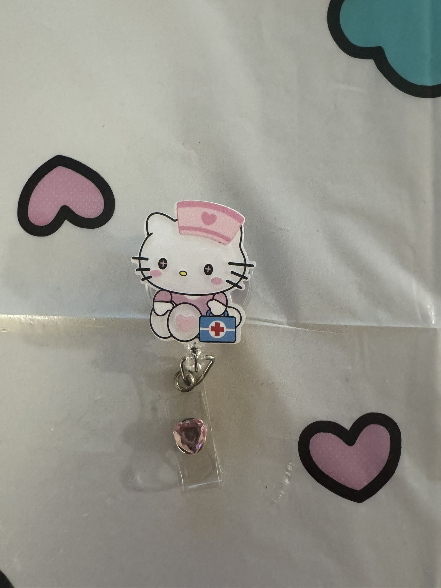 Hello Kitty Nurse Badge Reel