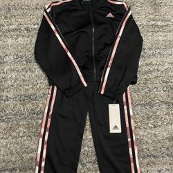 New Girls Adidas Pink/black Set 🎀