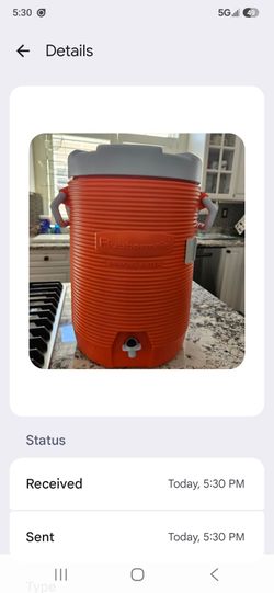 Rubber maid water container