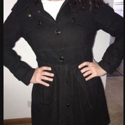APPLE BOTTOMS Black Wool Coat