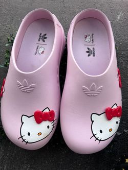 Hello kitty and adidas collaboration pink clogs$70