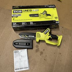 RYOBI ONE+ HP 18V Brushless 8 in. Battery Compact Pruning Mini Chainsaw (Tool Only)