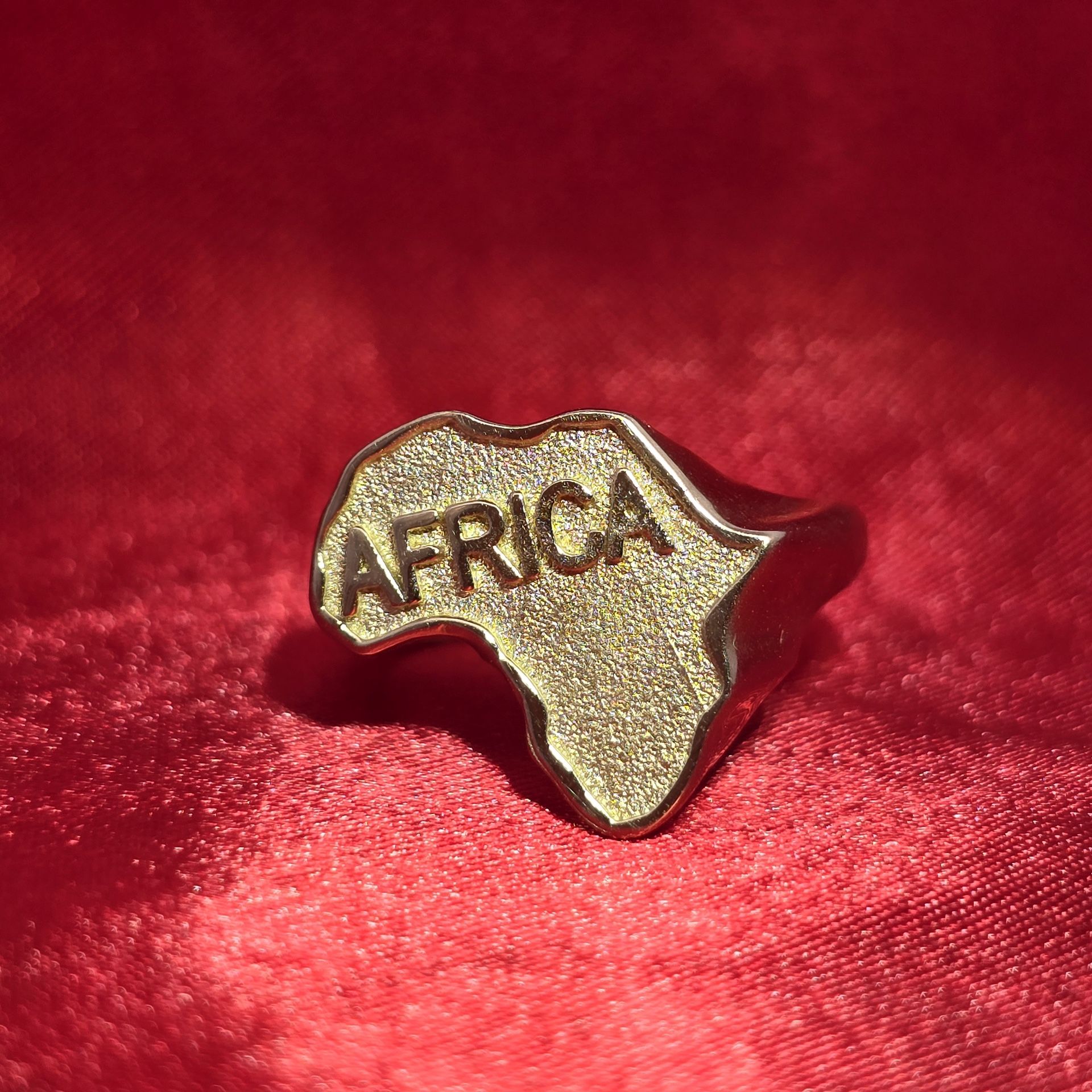 10k Gold Africa Map Ring