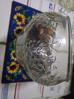 Punch bowl and relish dish set