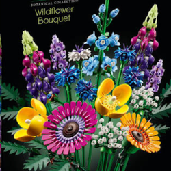 Wildflower bouquet & Botanical Lego set without Box.