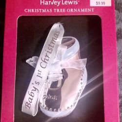 New Harvey Lewis Christmas Tree Ornament - 2008 Baby's 1st Christmas