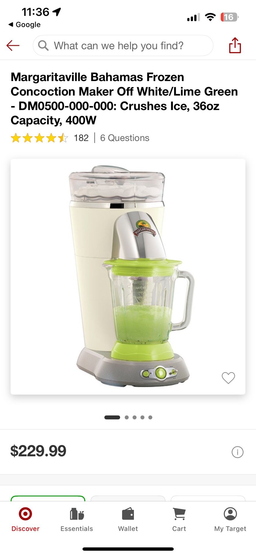Margaritaville Bahamas Frozen Concoction Maker No Brainer...