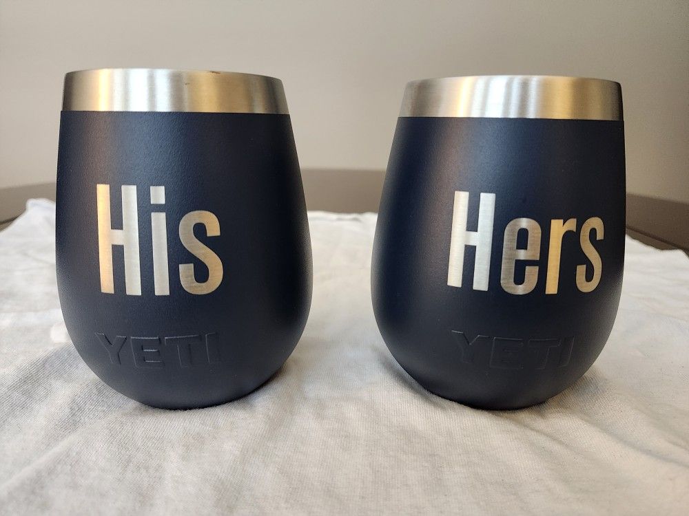 2 Yeti Wine Tumbers