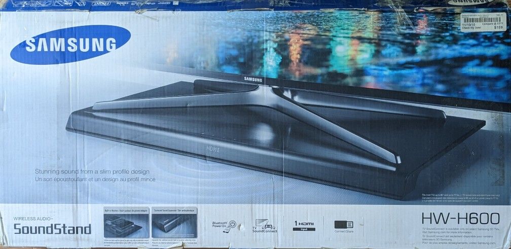 Samsung Soundstand Sound Bar Model #HW-H600