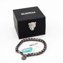 Effy Black Rhodium-Plated Sterling Silver Box Chain Bracelet