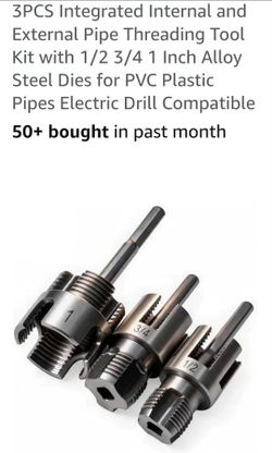 3PCS Integrated Internal and External Pipe Threading Tool Kit