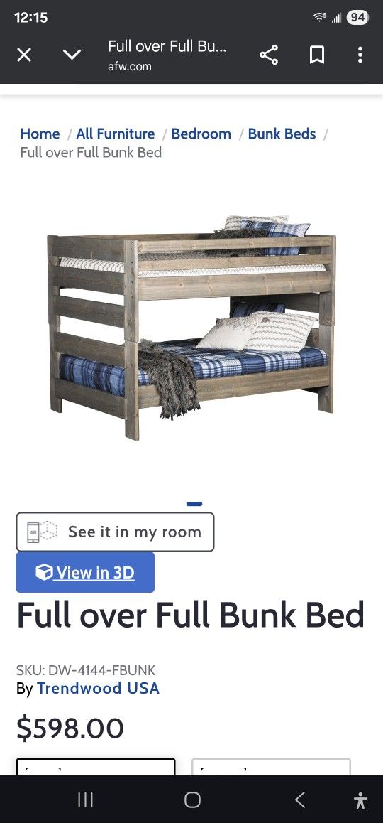 Free Bunk Bed Frame