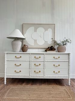 Faux bamboo dresser