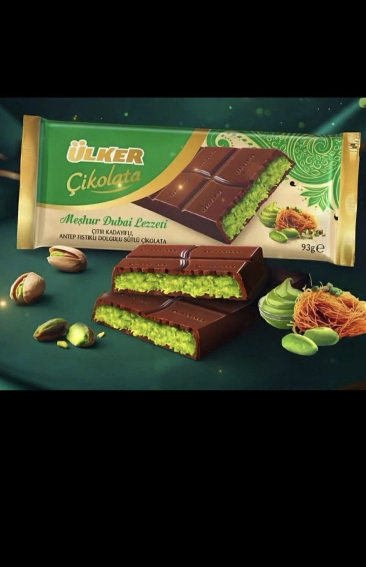 Dubai Chocolate Filled With Pistachio Kadayif. Limitted Time Offer