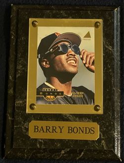Barry Bonds San Francisco Giants Vintage Sports Plaque Pinnacle MVP Card