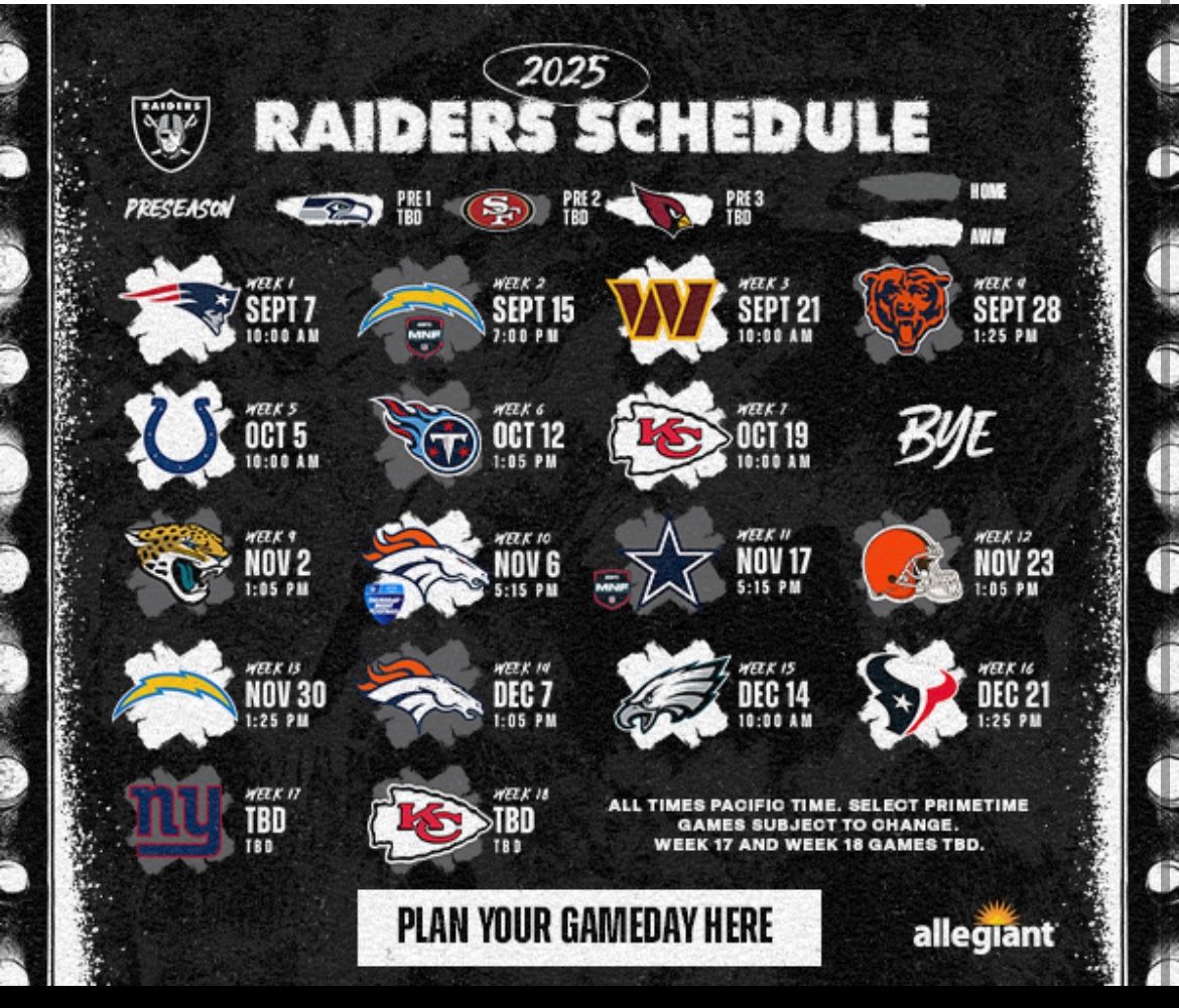 Raiders Tickets 2025