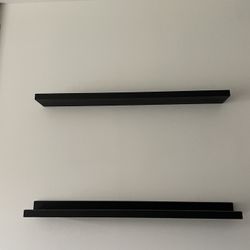 36” Black Floating Shelves (4)