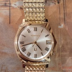 1967 Vintage Bulova Accutron 14k Solid Gold Tuning Fork Watch - 35mm