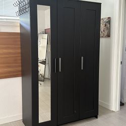 Black IKEA wardrobe 
