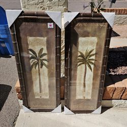 Set Of 2 Palm Tree Wall Art
