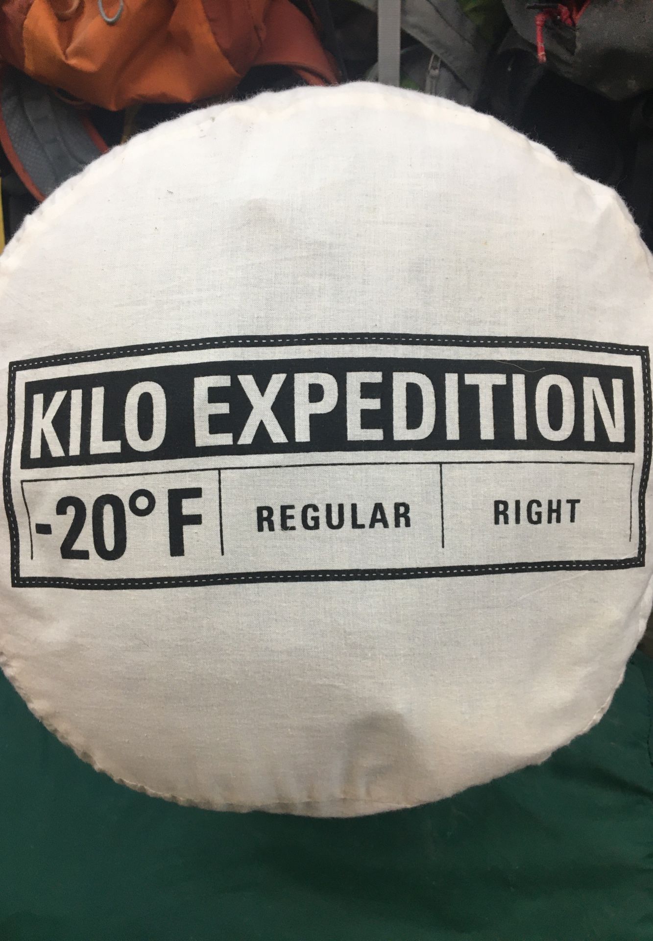 New REI Kilo Expedition -20 sleeping bag grey orange