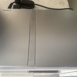 PS2 Slim With Games and Memory Cards