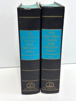 The Columbia Viking Desk Encyclopedia 2 Volume Set A-Z 1960 Hardcover