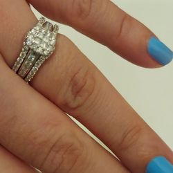 14 WK ½ CTW ROUND DIAMOND INSERT RING, 10KW ½ CTW WHT DIAMOND RING (  SIZE 7 ) PLEASE READ DESCRIPTION  MORE INFORMATION & LAST PHOTOS ( $1500 OBO!! )