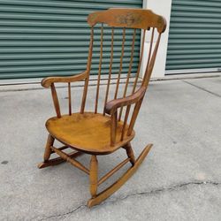 Vintage 1970's Nichols & Stone Windsor Back Rocking Chair